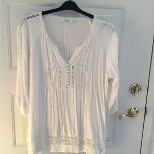 White Blouse with Beautiful Details.